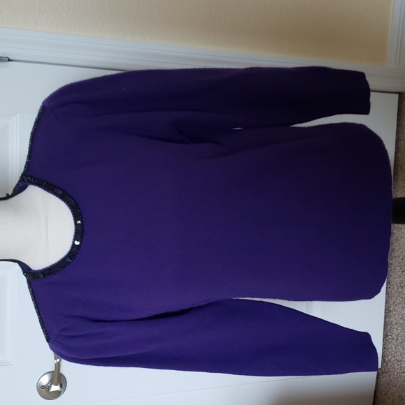 Vintage Sweater Lambs Wool & Angora With Sequins - Picture 5 of 13